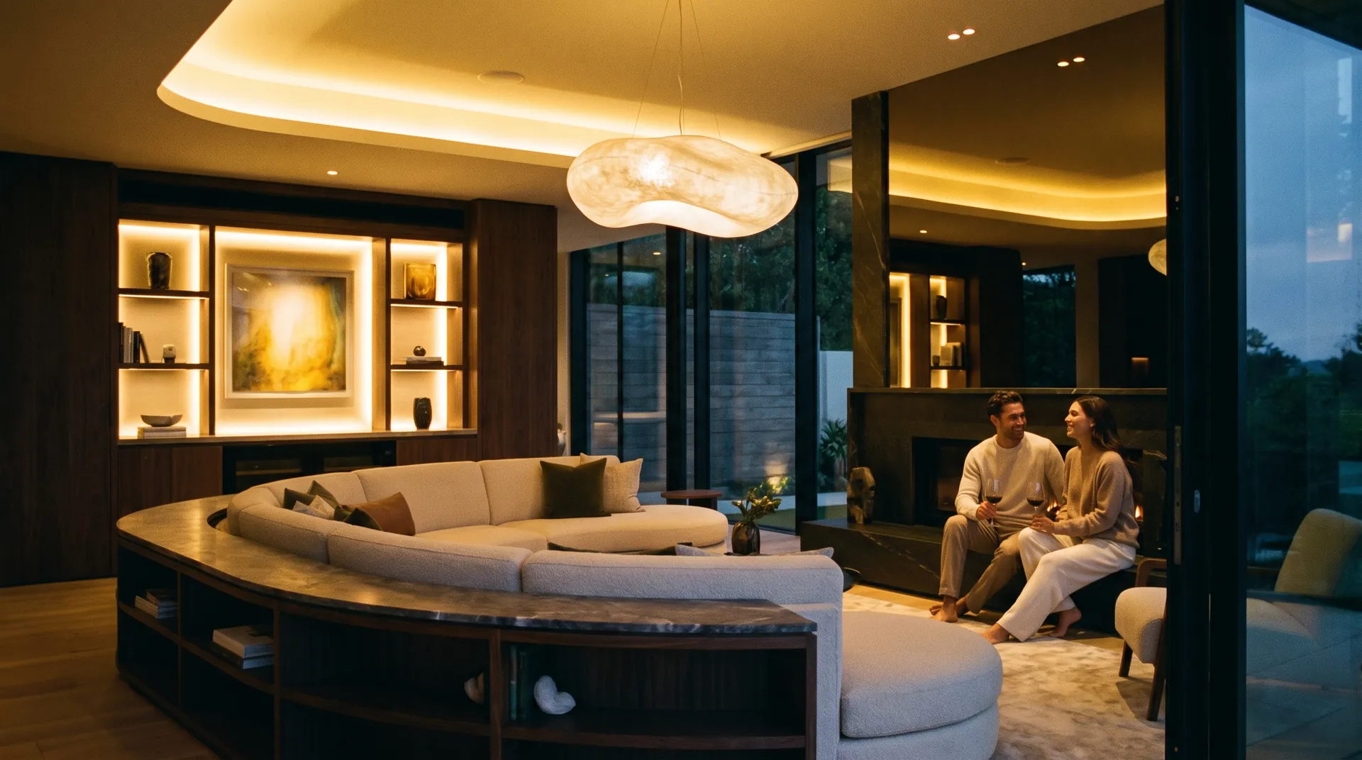 Light with depth and warmth.