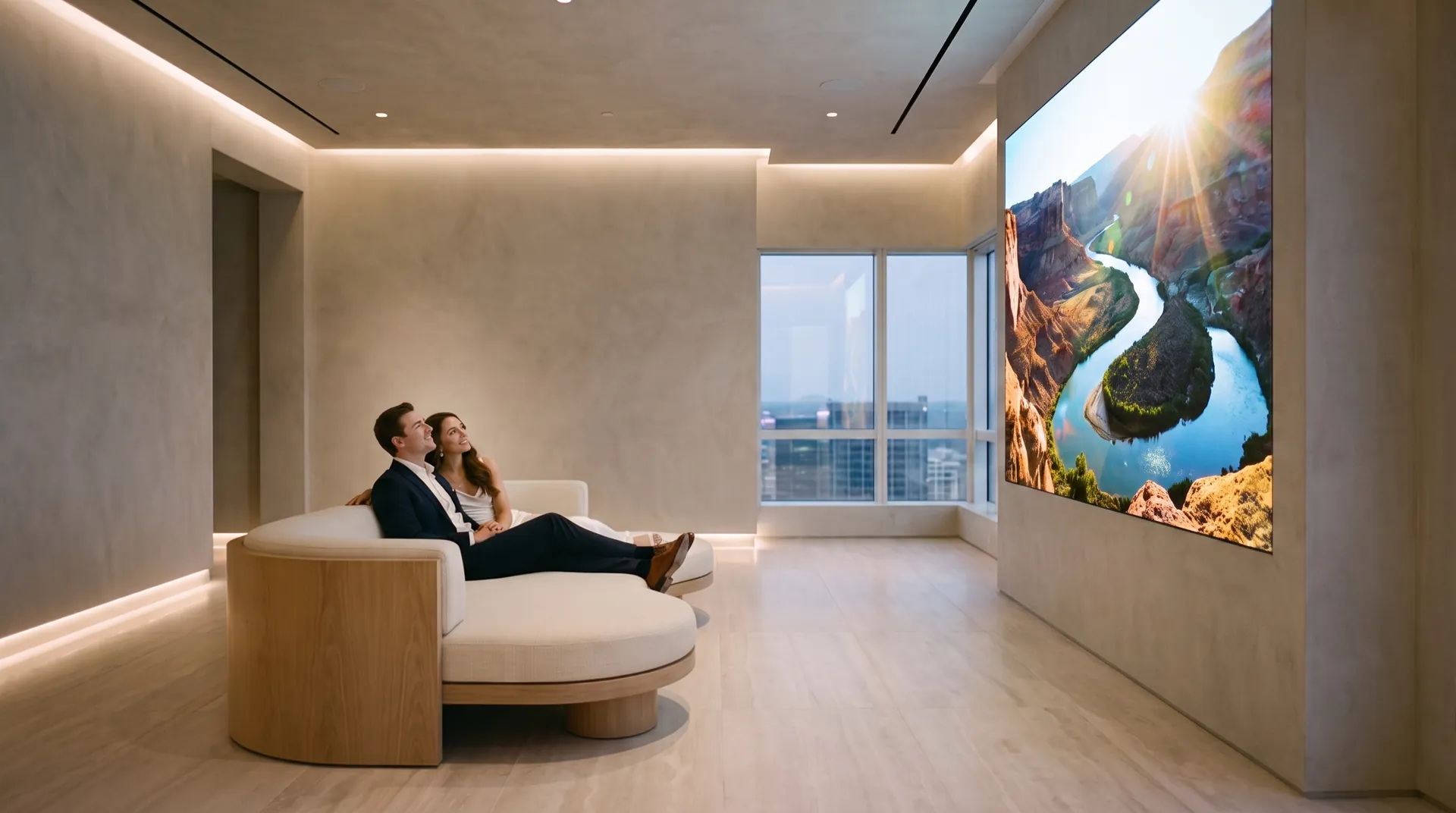 A picture that fills the wall.